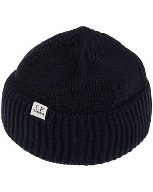 C.P. Company Midnight Hat Virgin Wool, Polyester - Blue