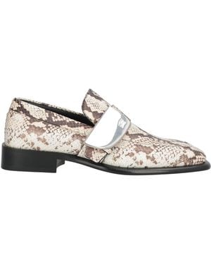 Burberry Ivory Loafers Calfskin, Brass - White