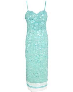 Nora Barth Midi Dress Polyester - Blue