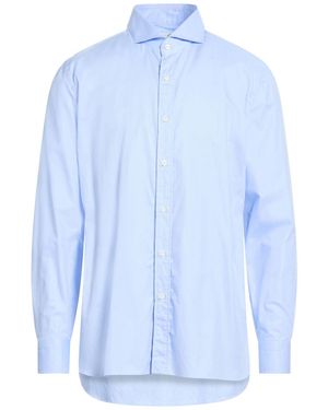 Luigi Borrelli Napoli Azure Shirt Cotton - Blue