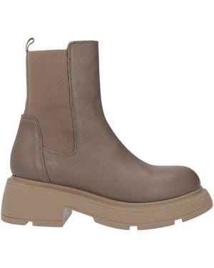 Zoe Khaki Ankle Boots Leather - Brown