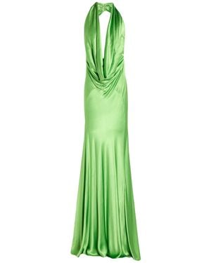 ATELIER LEGORA Maxi Dress Viscose, Polyamide, Polyester, Elastane - Green