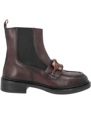 Twinset Ankle Boots Leather - Brown