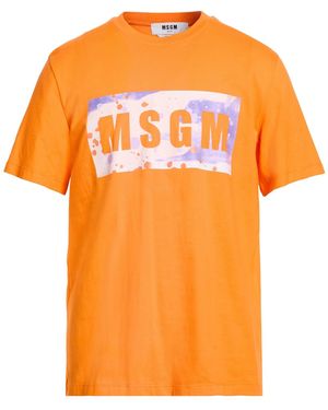 MSGM T-Shirt Cotton - Orange