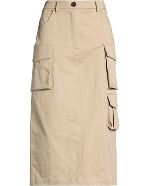 Ballantyne Khaki Midi Skirt Cotton, Elastane - Natural