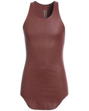 Rick Owens Rust Tank Top Lambskin, Cotton, Lycra - Purple
