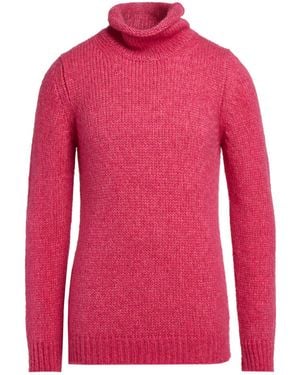 Fabrizio Del Carlo Turtleneck Merino Wool, Alpaca Wool, Polyamide - Pink