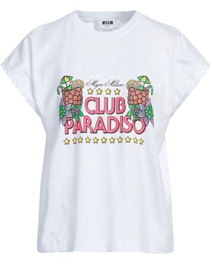 MSGM T-Shirt Cotton - White