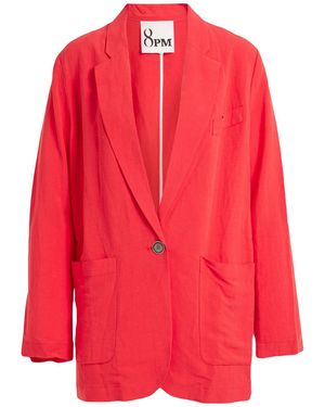 8pm Blazer Viscose, Linen - Red