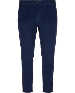 Roy Rogers Trousers Cotton, Elastane - Blue