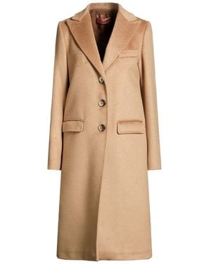 Bardot Camel Coat Virgin Wool - Natural