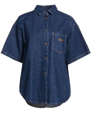 MSGM Camicia Jeans - Blu