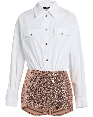 Elisabetta Franchi Blush Playsuit Polyester, Elastane - White