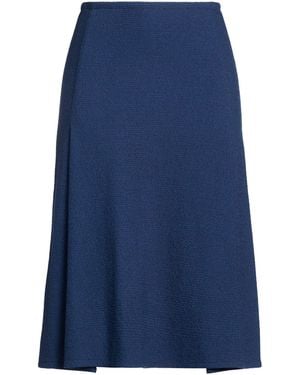 Bruno Manetti Midi Skirt Virgin Wool - Blue
