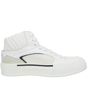 McQueen Trainers Leather, Textile Fibres - White