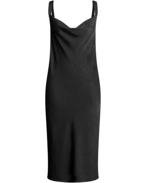 Baum und Pferdgarten Midi-Kleid - Schwarz