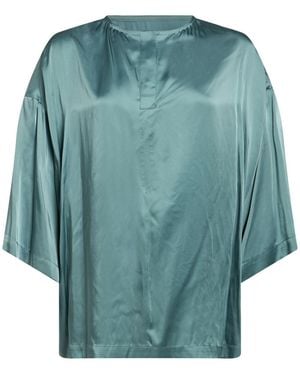 Rick Owens Top Acetate, Silk - Black