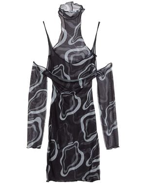 Julfer Mini Dress Polyester, Elastane - White