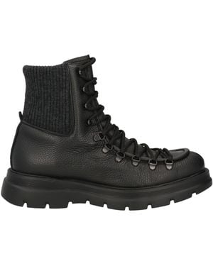 Giovanni Conti Ankle Boots Leather, Textile Fibres - Black