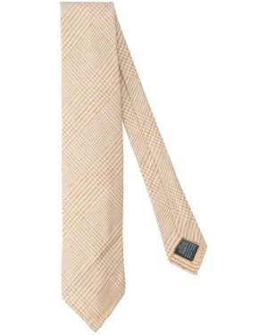 dunhill Mustard Ties & Bow Ties Mulberry Silk, Linen - White