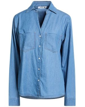 Please Denim Shirt Cotton, Polyester - Blue