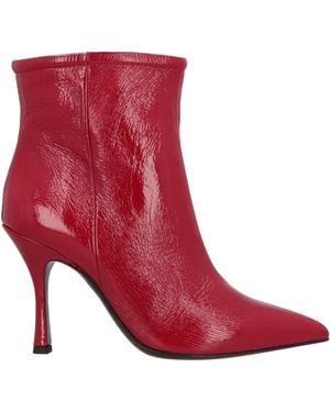 Noa Ankle Boots Leather - Red