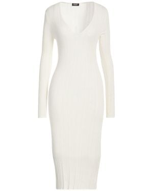 Liu Jo Ivory Midi Dress Cotton, Modal - White