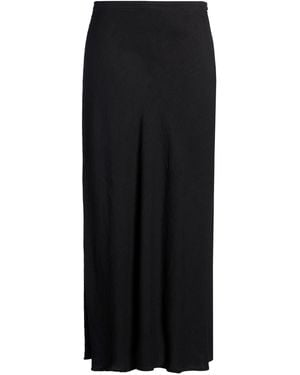 120% Lino Maxi Skirt Linen - Black
