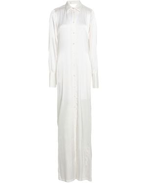 Sara Roka Maxi Dress Silk, Elastane - White