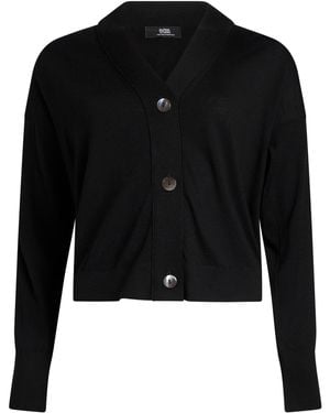 Alpha Studio Cardigan Merino Wool - Black