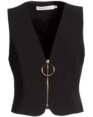 SIMONA CORSELLINI Tailored Vest Polyester, Elastane - Black