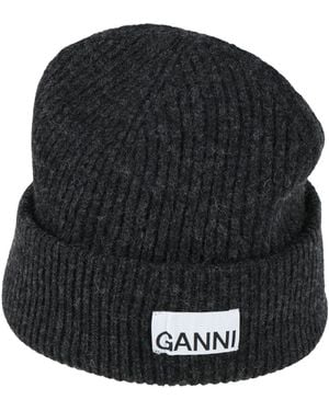 Ganni Hat Wool, Recycled Wool, Recycled Polyamide - Black