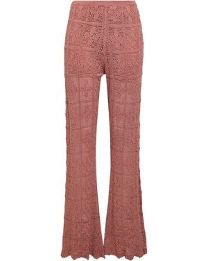 Liviana Conti Trousers Cotton, Polyamide, Elastane - Red