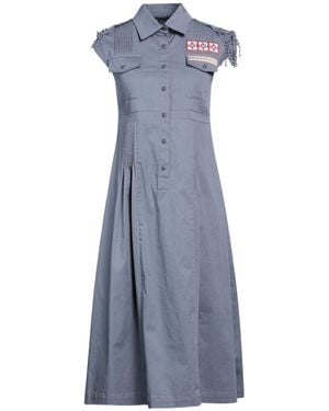 MR & MRS Midi Dress Cotton, Elastane - Blue