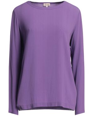 HER SHIRT HER DRESS Top Viscose, Silk - Purple