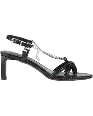 Zadig & Voltaire Sandals Leather, Metal - Black