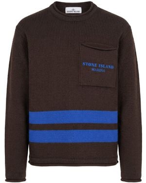 Stone Island Sweater Virgin Wool - Black
