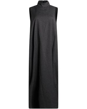 MEIMEIJ Charcoal Midi Dress Polyester, Viscose, Elastane - Black