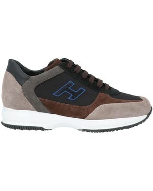 Hogan Sneakers Leather, Textile Fibers - Gray