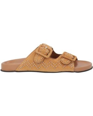 DI GAÏA Camel Sandals Leather - Brown