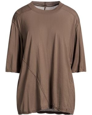 Rick Owens Taupe T-Shirt Cotton - Brown