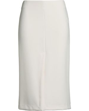 Suoli Midi Skirt Polyester, Viscose, Elastane - White