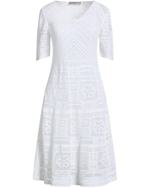 D.exterior Midi Dress Cotton, Polyamide - White