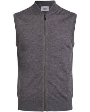 Alpha Studio Cardigan Merino Wool - Gray