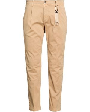 Manuel Ritz Camel Pants Cotton, Elastane - Natural