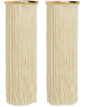 Jil Sander Ivory Bracelet Ecobrass, Viscose - White