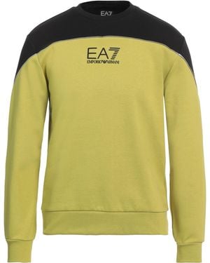 EA7 Lime Sweatshirt Cotton, Polyester, Elastane - Yellow