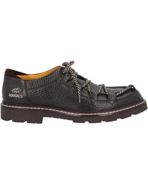 Doucal's Dark Lace-Up Shoes Leather - Brown