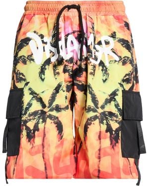 DISCLAIMER Shorts & Bermuda Shorts Polyester - Orange