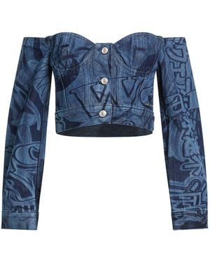 Gcds Denim Outerwear Cotton - Blue